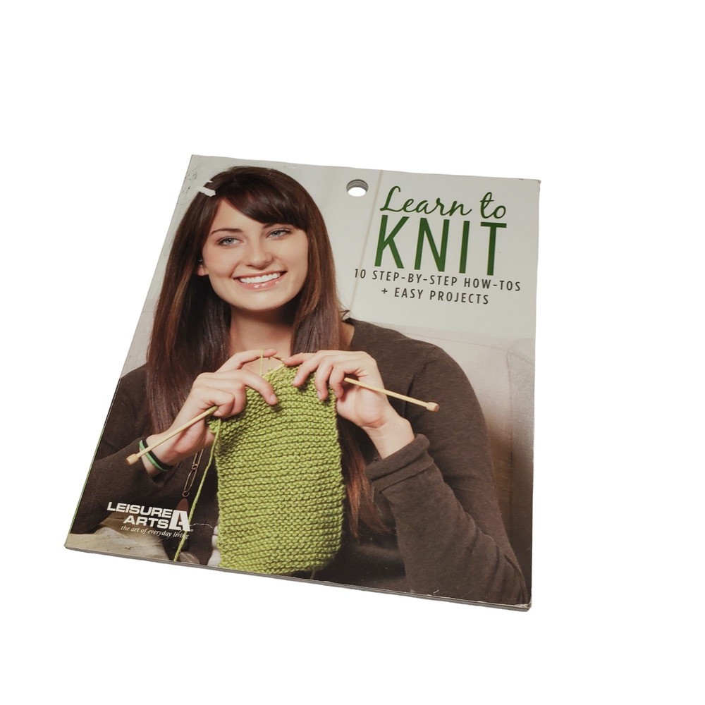 Leisure Arts Learn to Knit Beginner Booklet 10 Projects 7359 Instruction Guide
